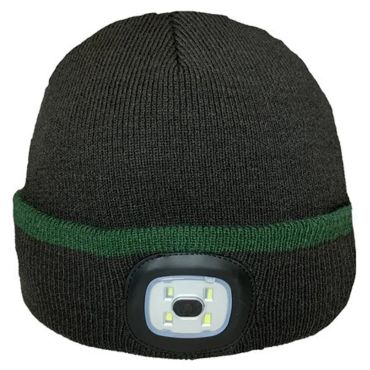 Platinum Angling - Classic Led Beanie Forest Green Olive Stripe