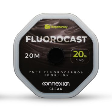 Ridgemonkey - FluoroCast Fluorocarbon Hooklink 20lb 0.45mm 20m Clear