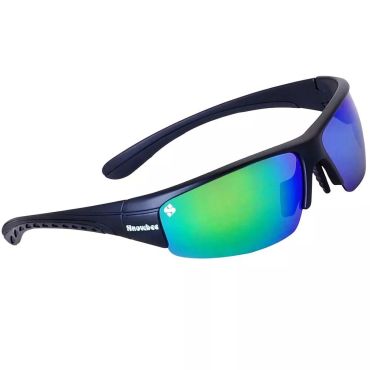 Snowbee - Spectre Wrap Open Frame Sunglasses - Black/Grey - Yel/Green Lens