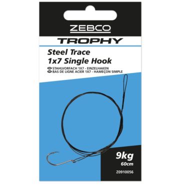 Zebco - 1x7 Single Hook Trophy Steel Trace