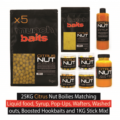 Munch Baits - Citrus Nut 25kg Carp Bait Bundle