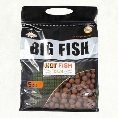 Dynamite Baits - Big Fish - Hot Fish & GLM Boilies - 5kg 15mm