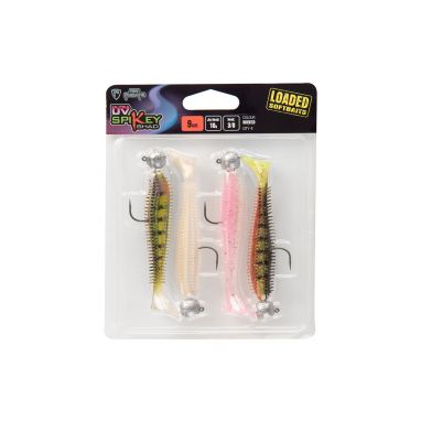 Fox Rage - Spikey Shad x 4 Mixed UV colour pack LOADED