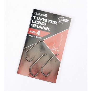 Nash - Pinpoint Twister Long Shank Barbed Hooks