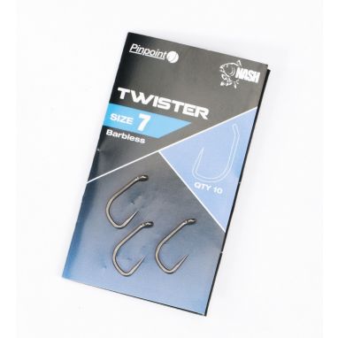 Nash - Pinpoint Twister Barbless Hooks