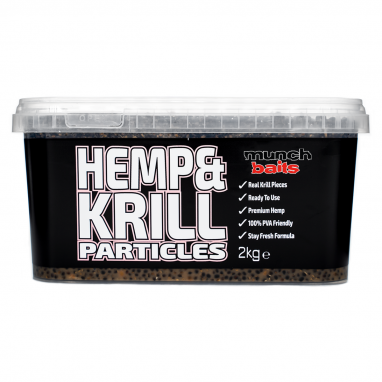 Munch Baits - Hemp and Krill 2kg Particle Bucket