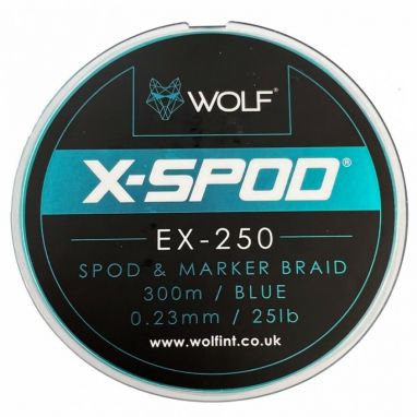 Wolf - X-Spod Ex-250 Spod & Marker Braid - Blue 25lb/300m