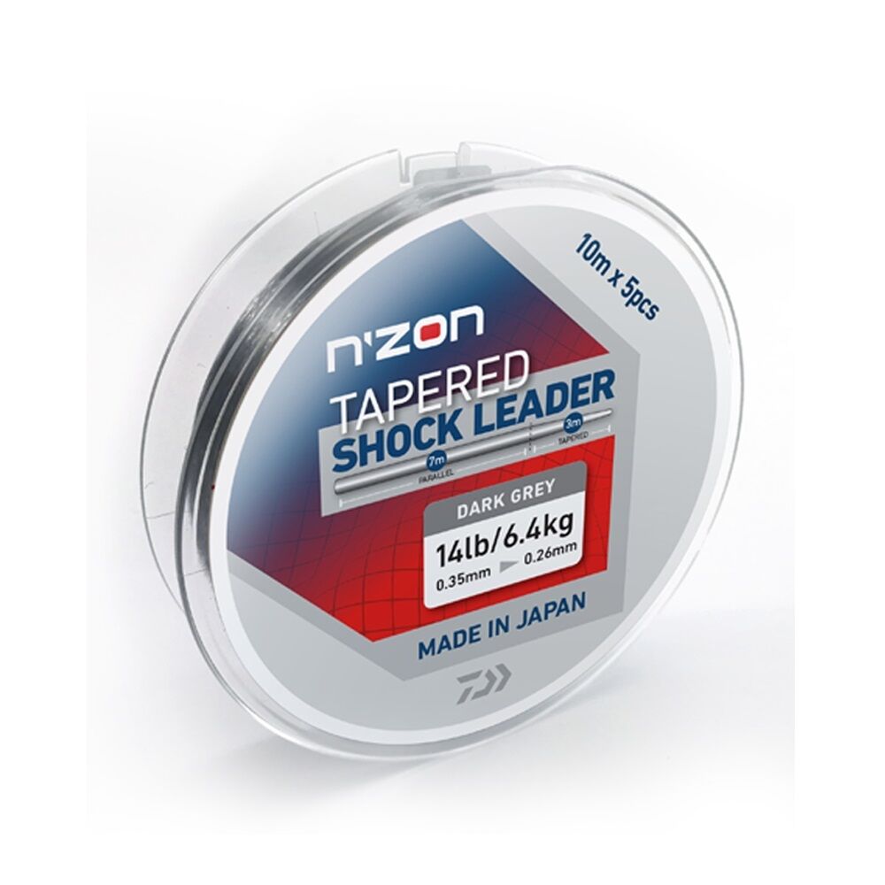 Daiwa Grey - N'zon Tapered Shock Leader - 10M-0.26-0.35Mm