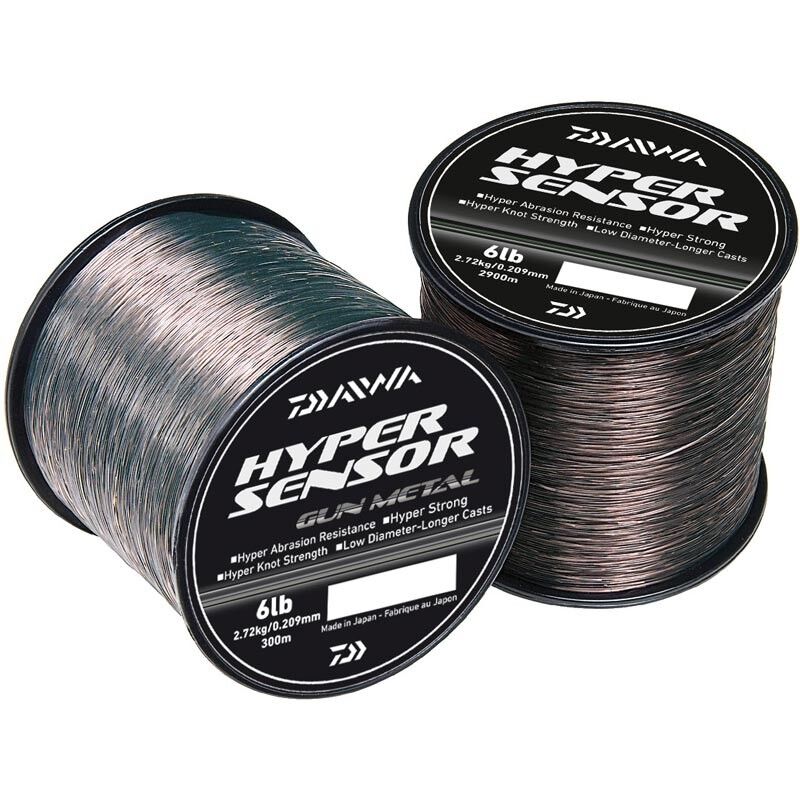 Daiwa Grey - Hyper Sensor Monofil Line Gun Metal 1/4Lb Spool-12Lb