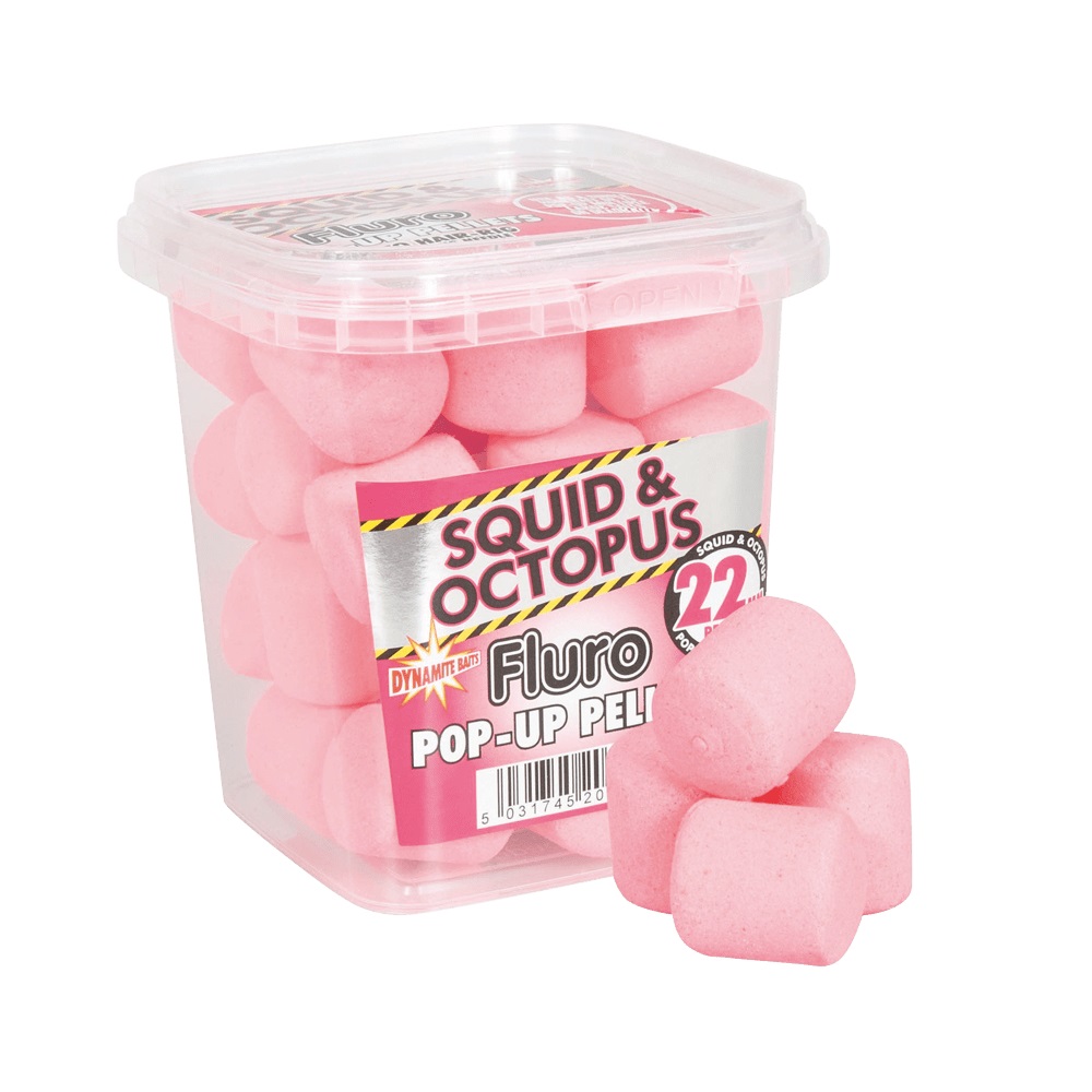 Dynamite Baits - Squid & Octopus Fluro Pink Pop-Ups - 22mm