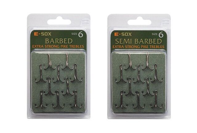 Drennan – ESOX Extra Strong Treble Hooks-4 Barbed