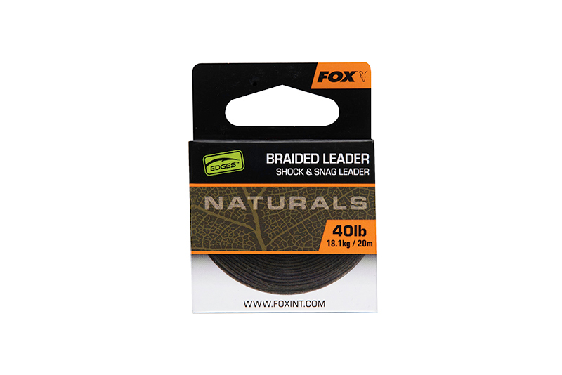 Fox Dark/Green - Naturals Braided Leader X - 20M-40Lb