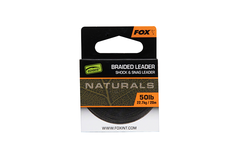 Fox Dark/Green - Naturals Braided Leader X - 20M-50Lb