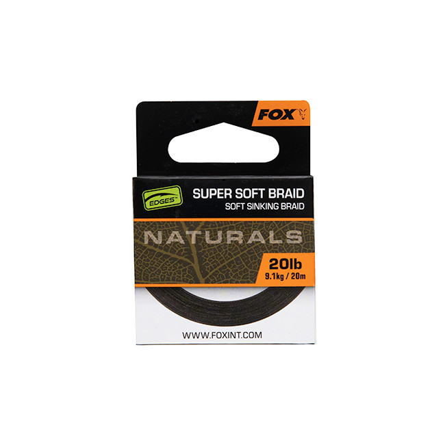 Fox Dark/Green - Naturals Soft Braid Hooklength - 20M-20Lb