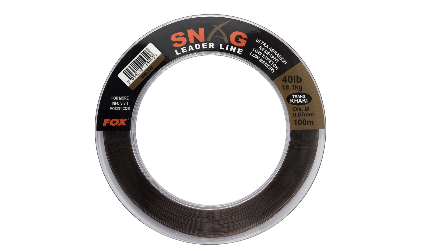 Fox - Snag Leader Trans Khaki - 40Lb 0.57Mm X 100M