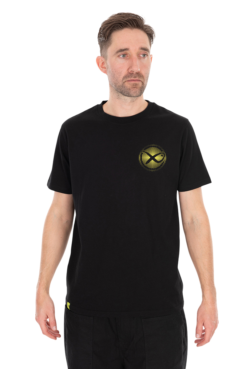 Matrix – Large Fade Logo T-Shirt – Black/Lime-Large