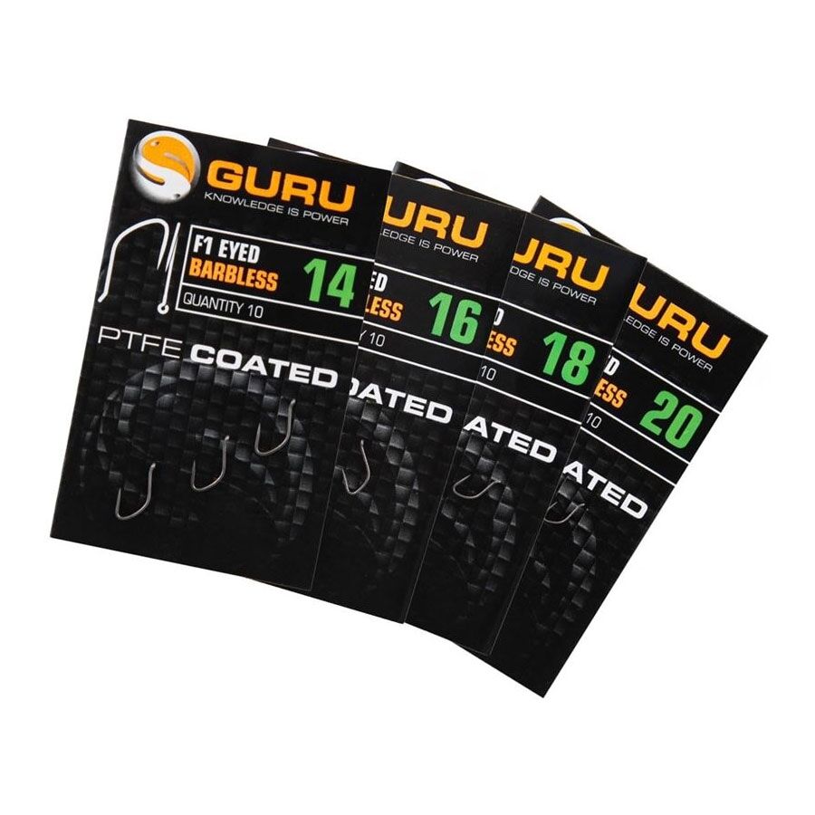 Guru - F1 Eyed Barbless Hooks-16