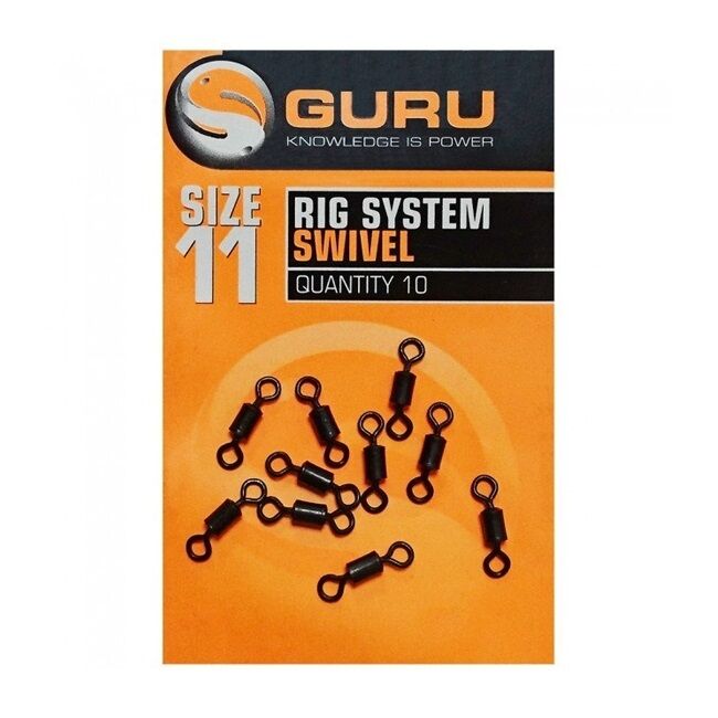 Guru Black - Size 11 Micro Rig System Swivels