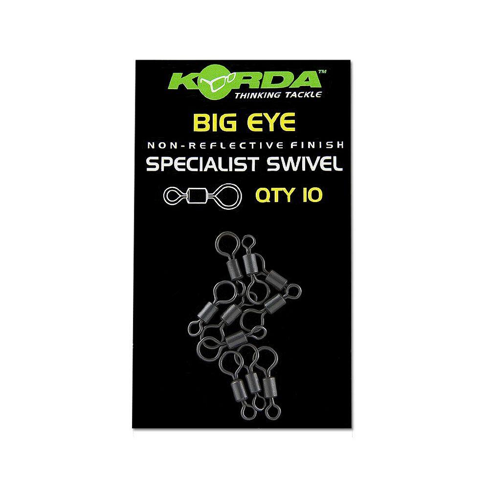 Korda Grey - Big Eye Swivel Size 8