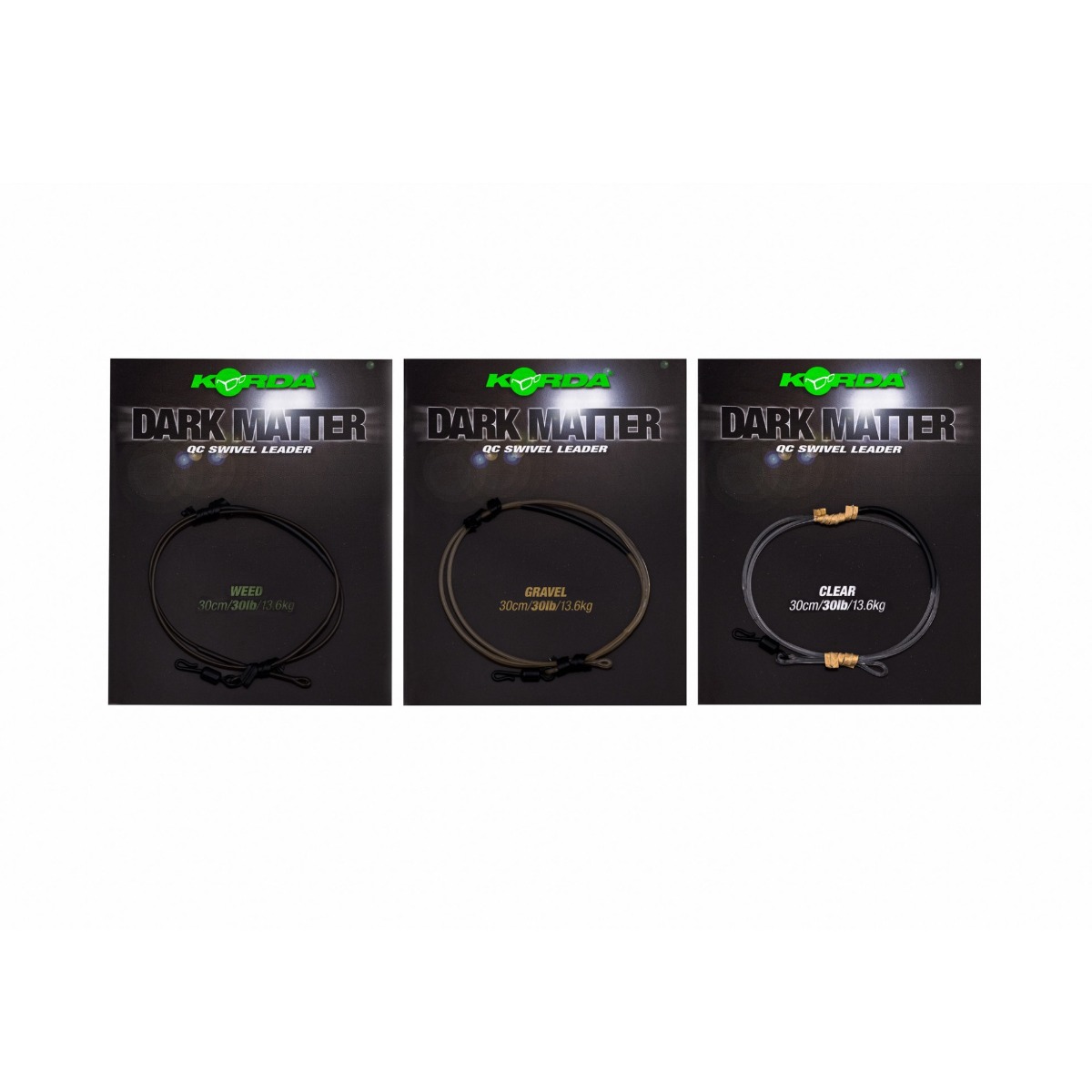 Korda Dark - Matter Leader Quick Change Swivel-Clear-50Cm