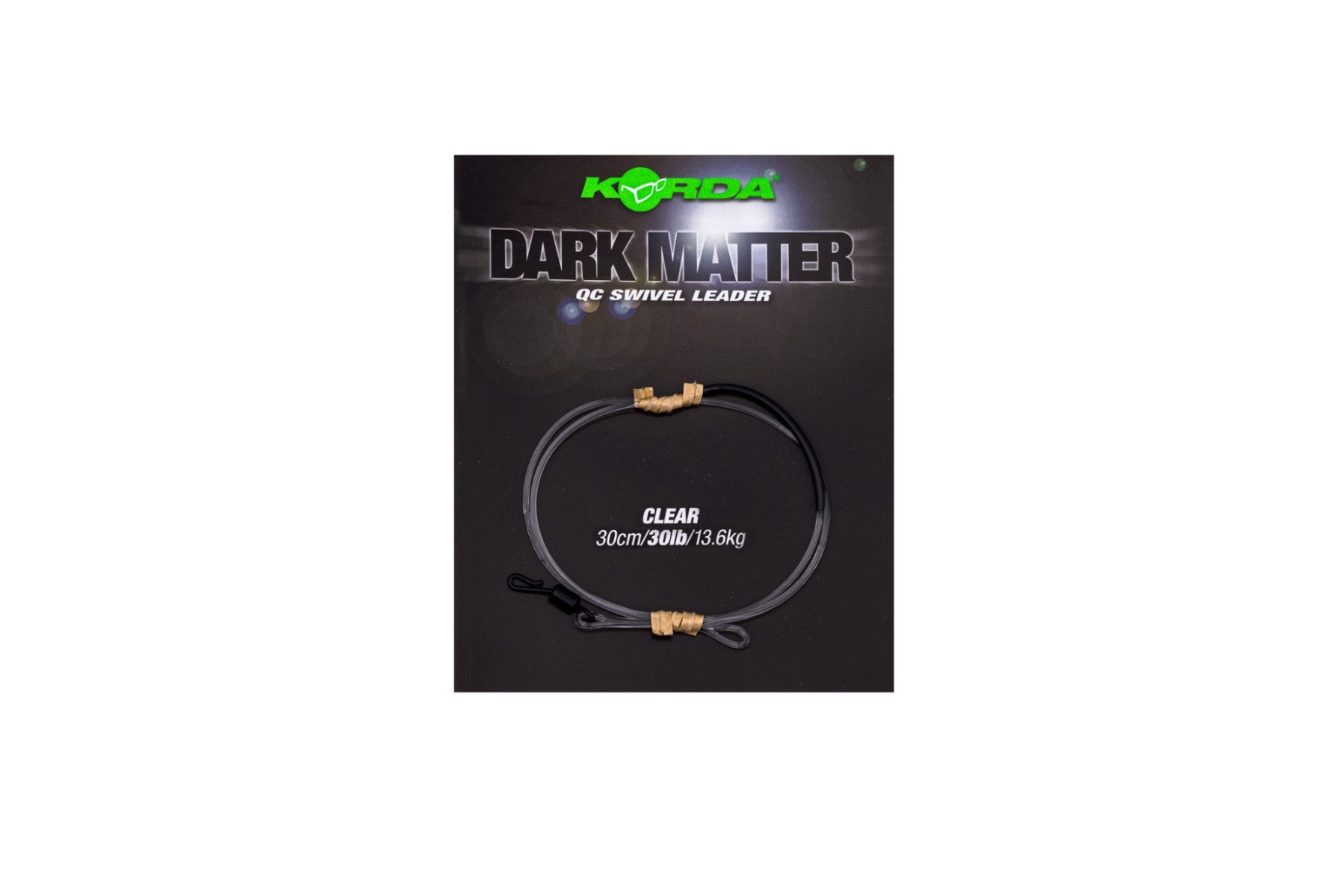 Korda Dark - Matter Leader Quick Change Swivel-Clear-30Cm