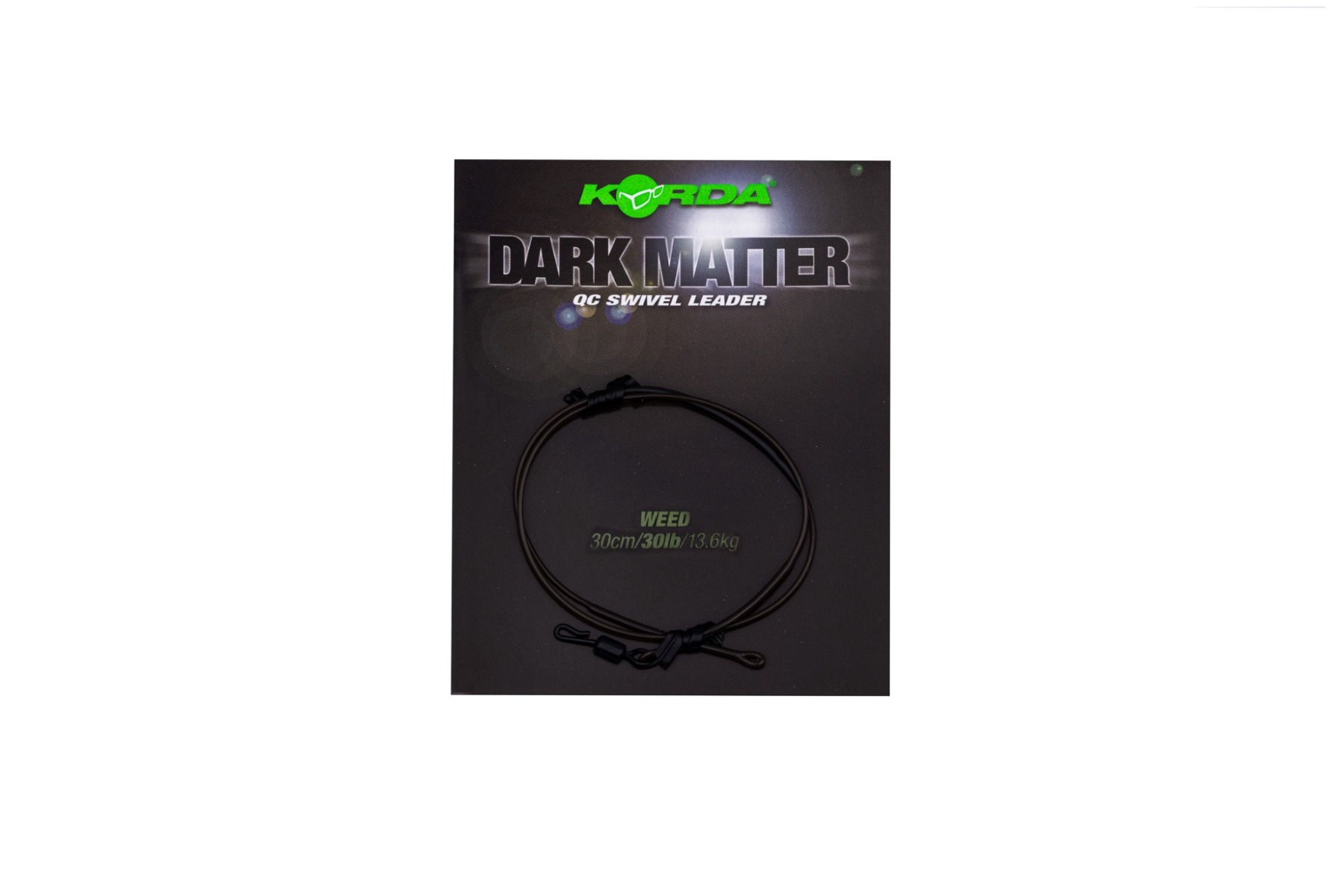 Korda Dark - Matter Leader Quick Change Swivel-Weed-30Cm