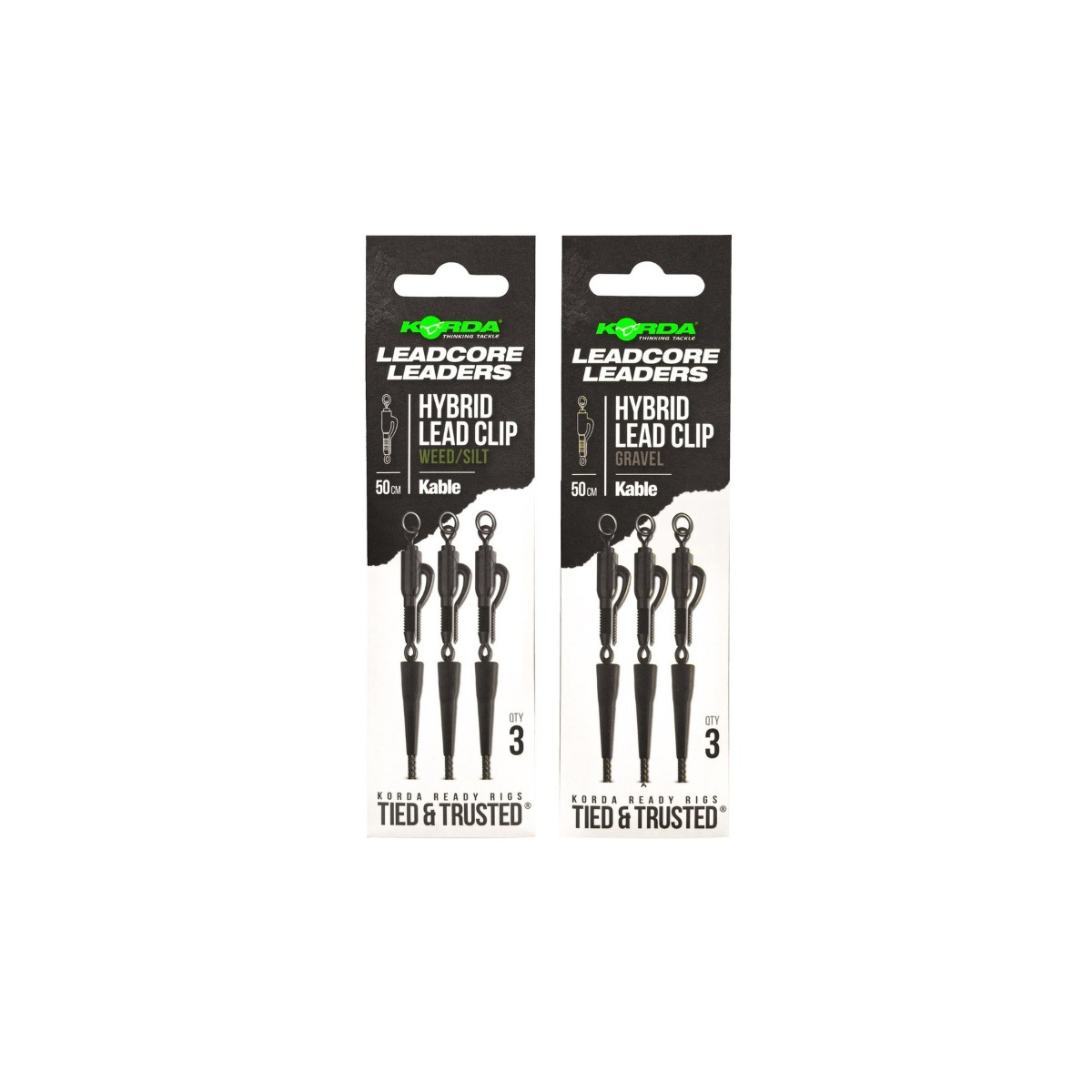 Korda - Kable Leadcore Leader Hybrid Lead Clip - 50cm