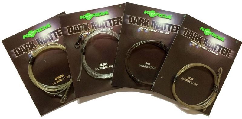 Korda Dark - Safe Zone Ring Swivel Leader-Clay