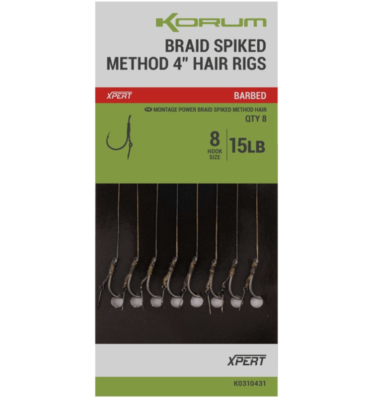 Korum - Power Braid Spiked Method Hair Rigs