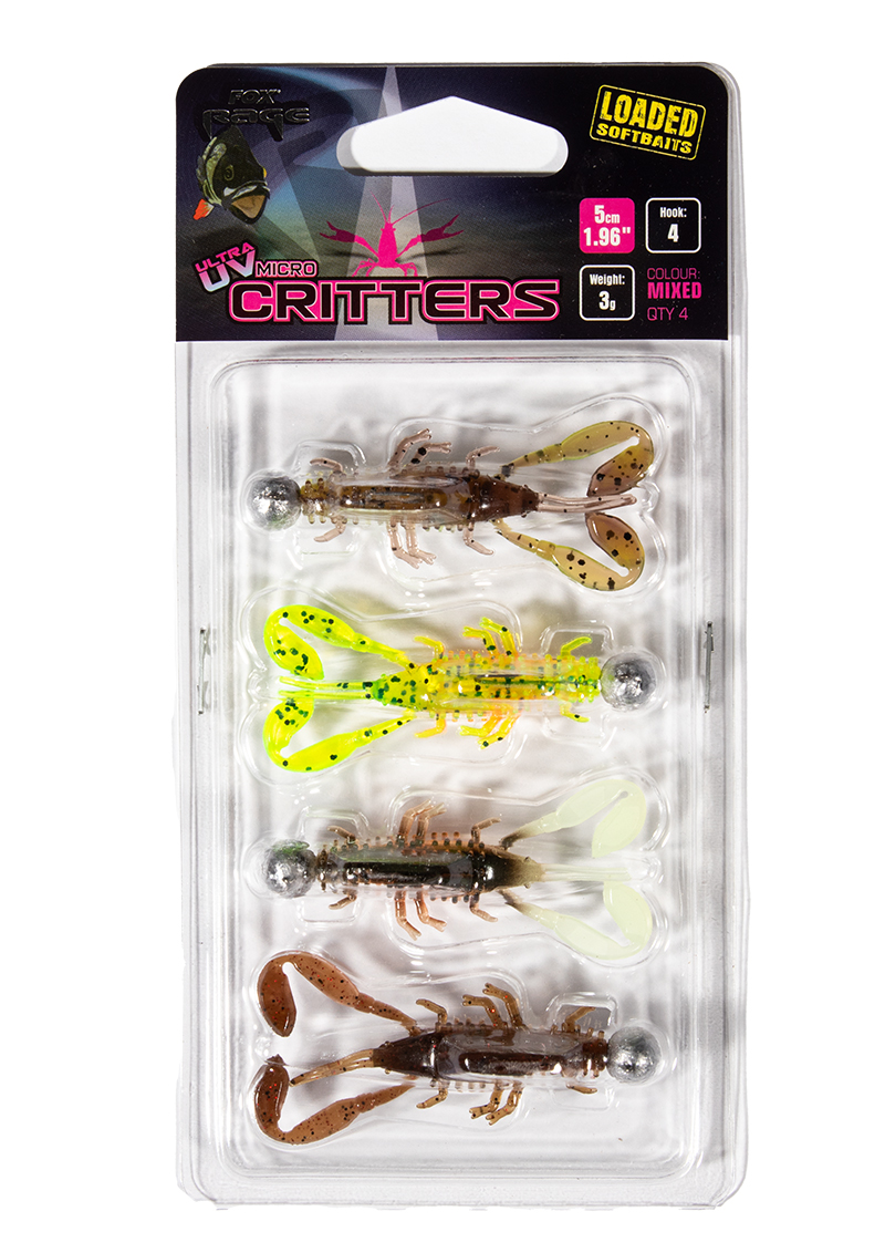 Fox Rage - UV Micro Critter 5cm x 4pcs Loaded 3g