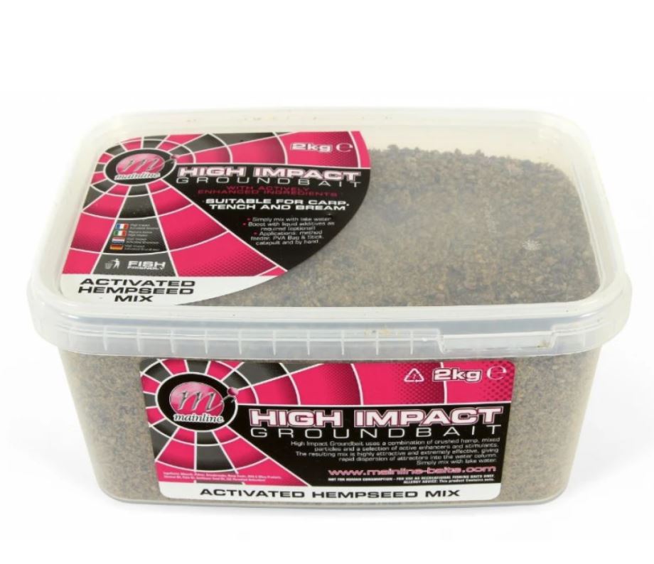 Mainline - High Impact Groundbait Active Hempseed Mix 2Kg