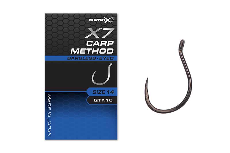 Matrix - X7 Carp Method Hooks Barbless - Eyed
