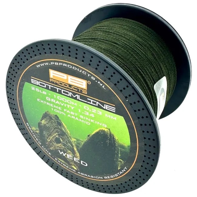 PB Products - Bottom Line Braided Mainline - Weed - 25lb