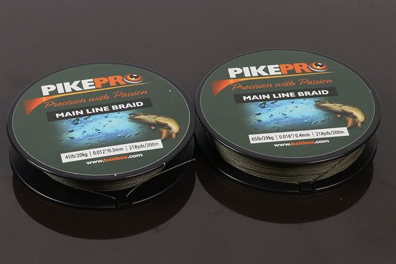 Pikepro Dark/Green - Main Line Braid 200M-45Lb