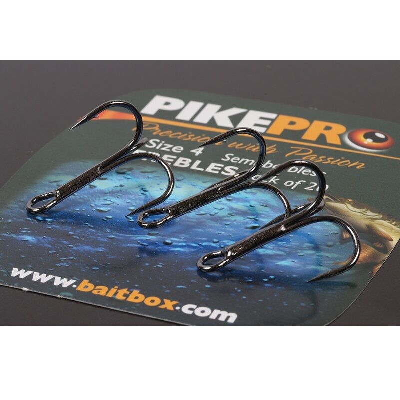 Pikepro - Trebles Semi-Barbless X20 - Size 4