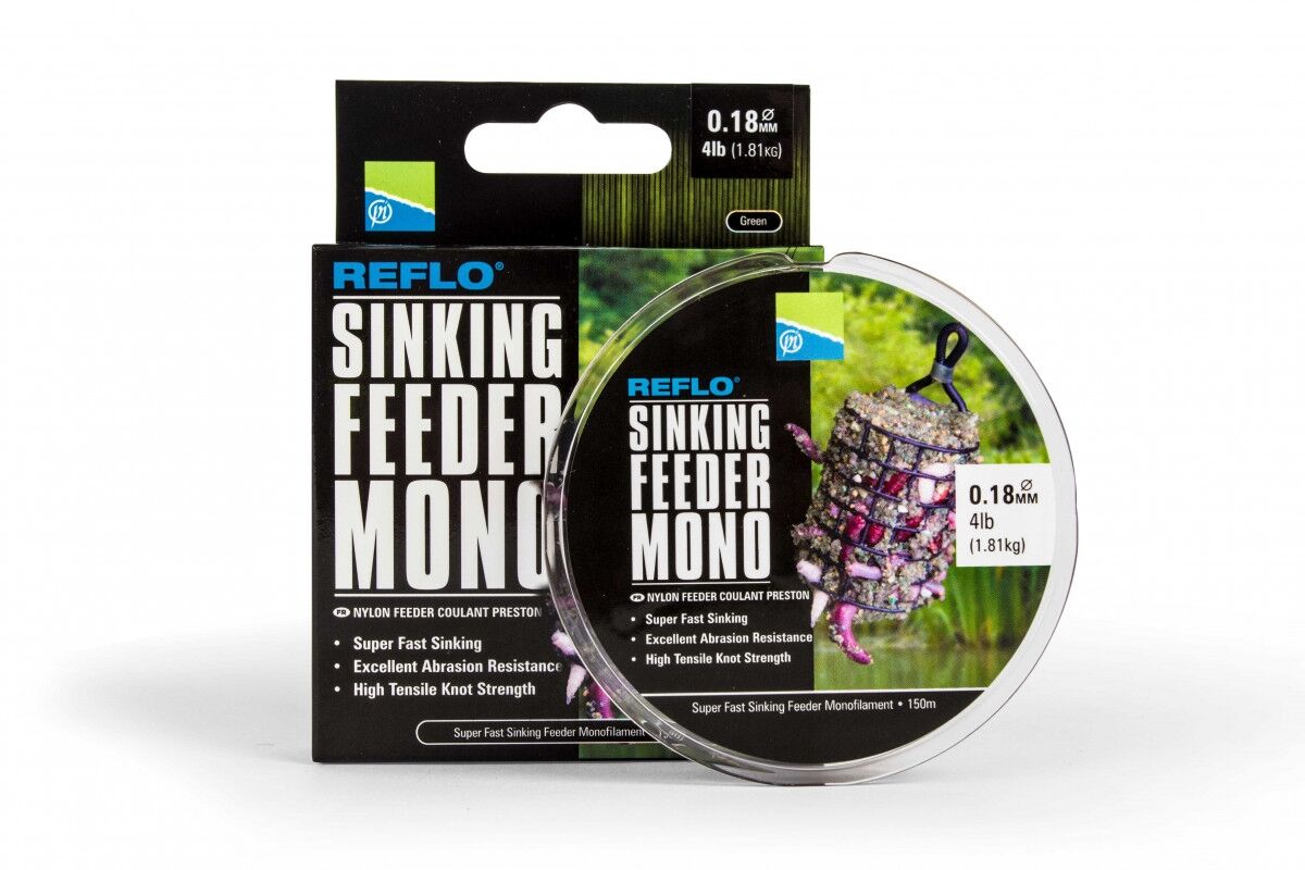 Preston Green/Light - Sinking Feeder Mono-0.20Mm