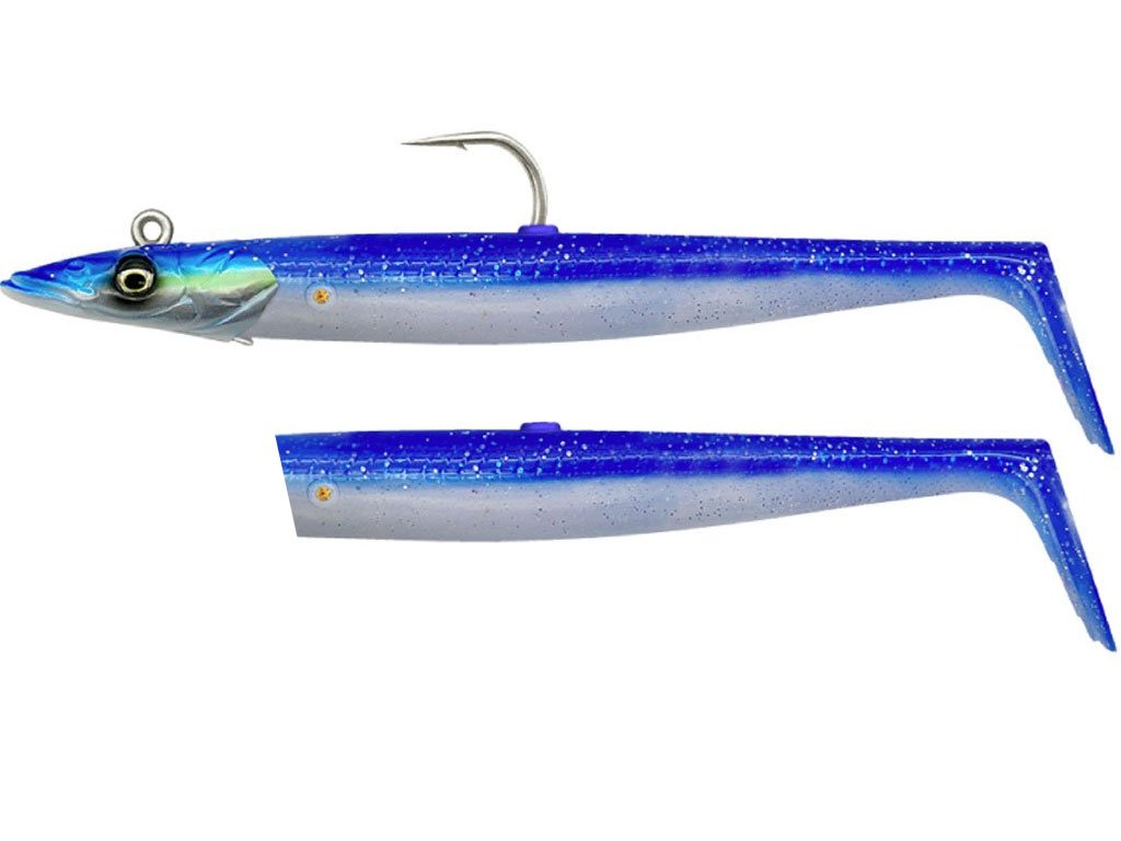 Savage Gear - Sandeel V2 2 Plus 1 Sinking Lure-12cm-22g-Blue Pearl Silver