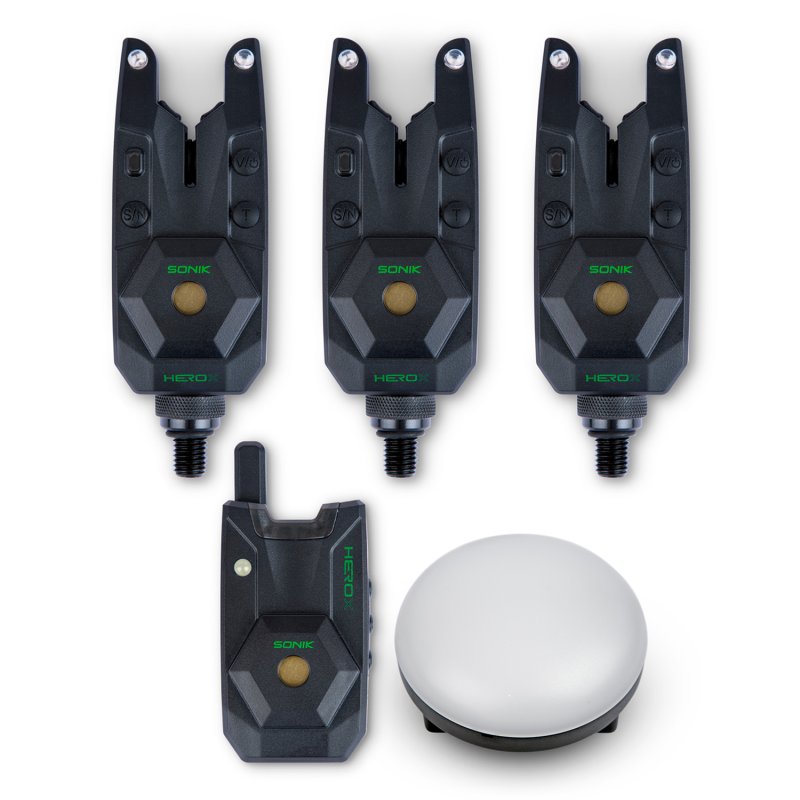 Sonik Light/Red - Herox Bite Alarm Set 3+1+ Bivvy Lamp (R G B)