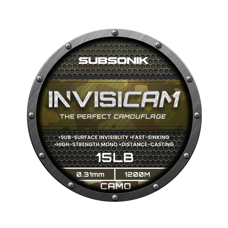 Sonik Green/Brown/Black - Subsonik Invisicam Snag Leader - 100M-55Lb