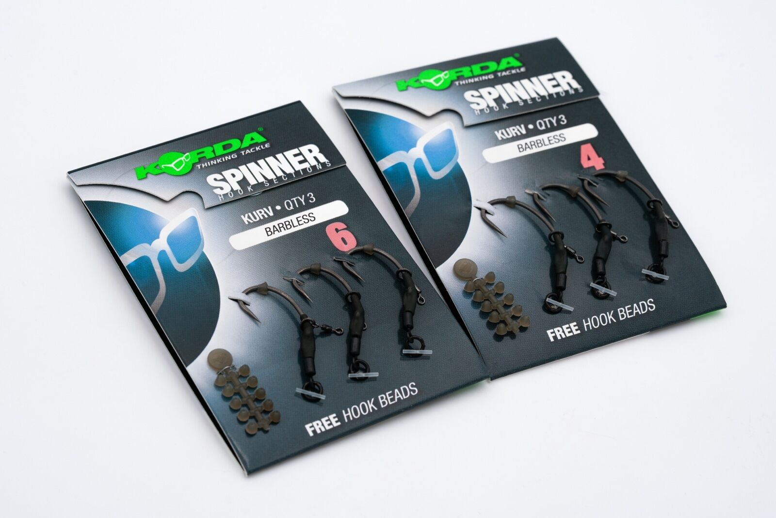 Korda - Spinner Hook Sections - Kurv-6-Barbless