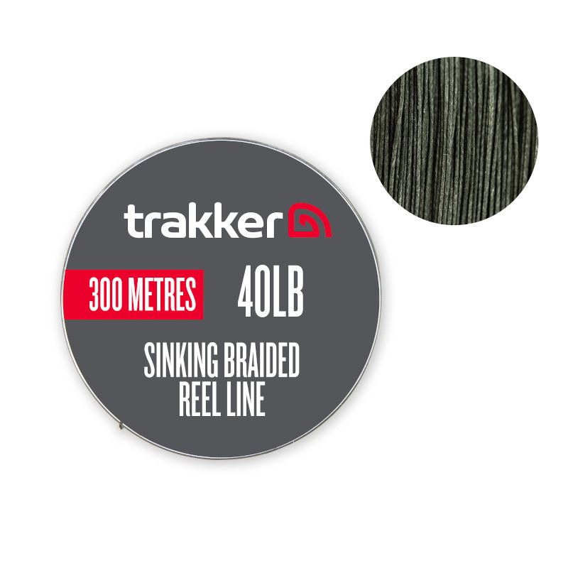 Trakker Dark/Green - Sinking Braid Reel Line - 300M-40Lb