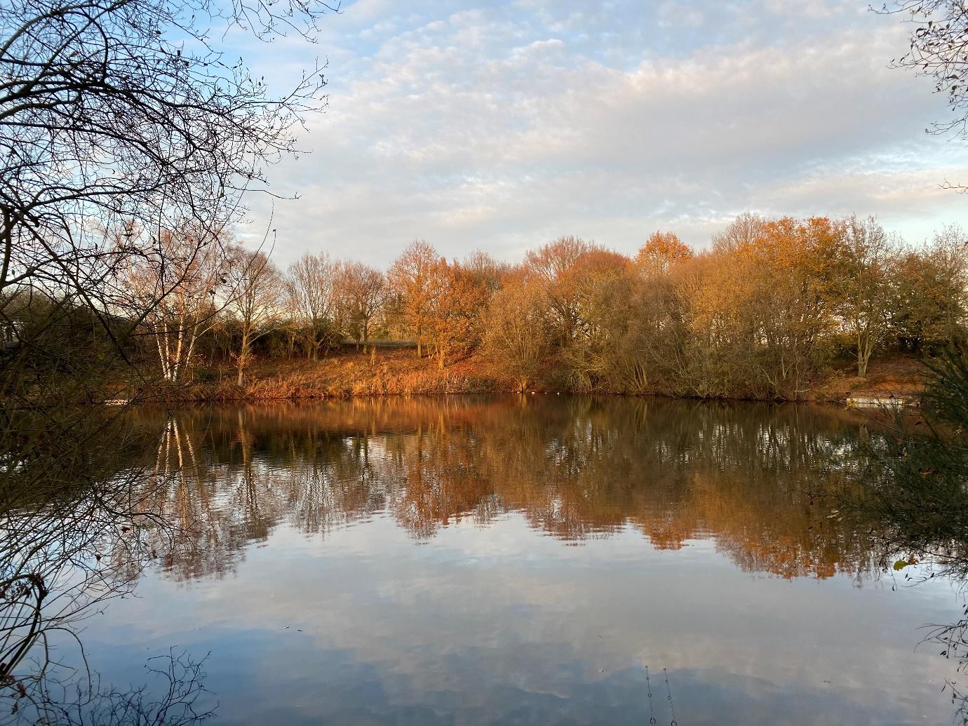 Beautiful lake in the daytime